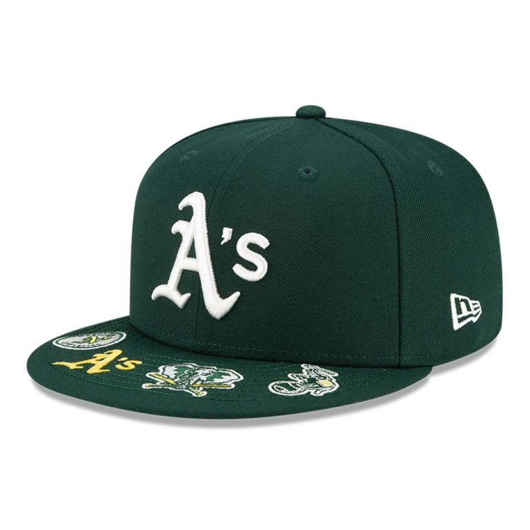 Gorras New Era 59fifty Verdes - Oakland Athletics MLB Visor Hit 50784REUI